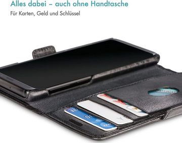 Pazzimo Handyhülle Pazzimo 2in1 Booklet + Cover Smart Case Tasche Etui Hülle für Samsung Galaxy S9/S9+ 14,73 cm (5,8 Zoll), Farbe Schwarz, geeignet für Samsung Galaxy S9