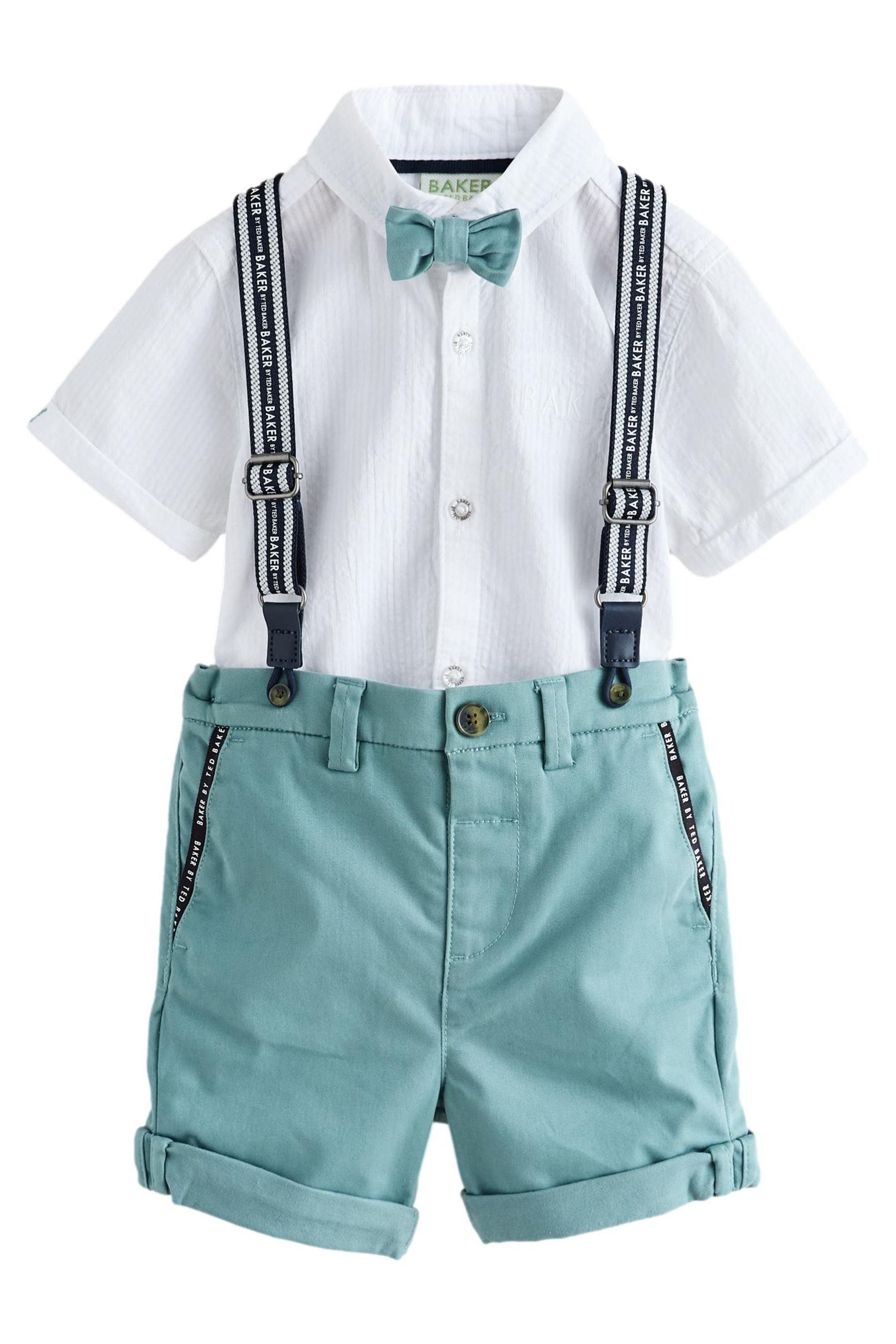 Baker by Ted Baker Hemd & Hose Baker by Ted Baker Hemd, Chinoshorts & Hosenträger (3-tlg)
