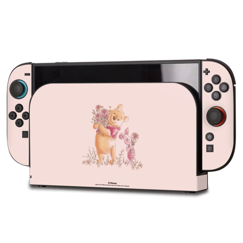 DeinDesign Konsolen-Cover Winnie Puuh Ferkel Offizielles Lizenzprodukt Disney, Nintendo Switch 2 Skin Aufkleber Sticker Folie