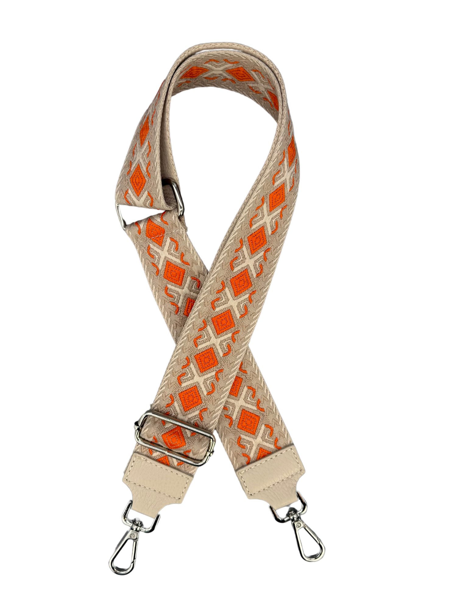 Adel Bags Schulterriemen Taschengurt Beige, Verstellbarer Taschenriemen, 5cm Breit hergestellt in Italien