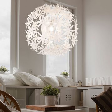 Globo LED Pendelleuchte, Leuchtmittel inklusive, Warmweiß, Pendel Leuchte Beleuchtung Hänge Lampe Blüten Strahler im