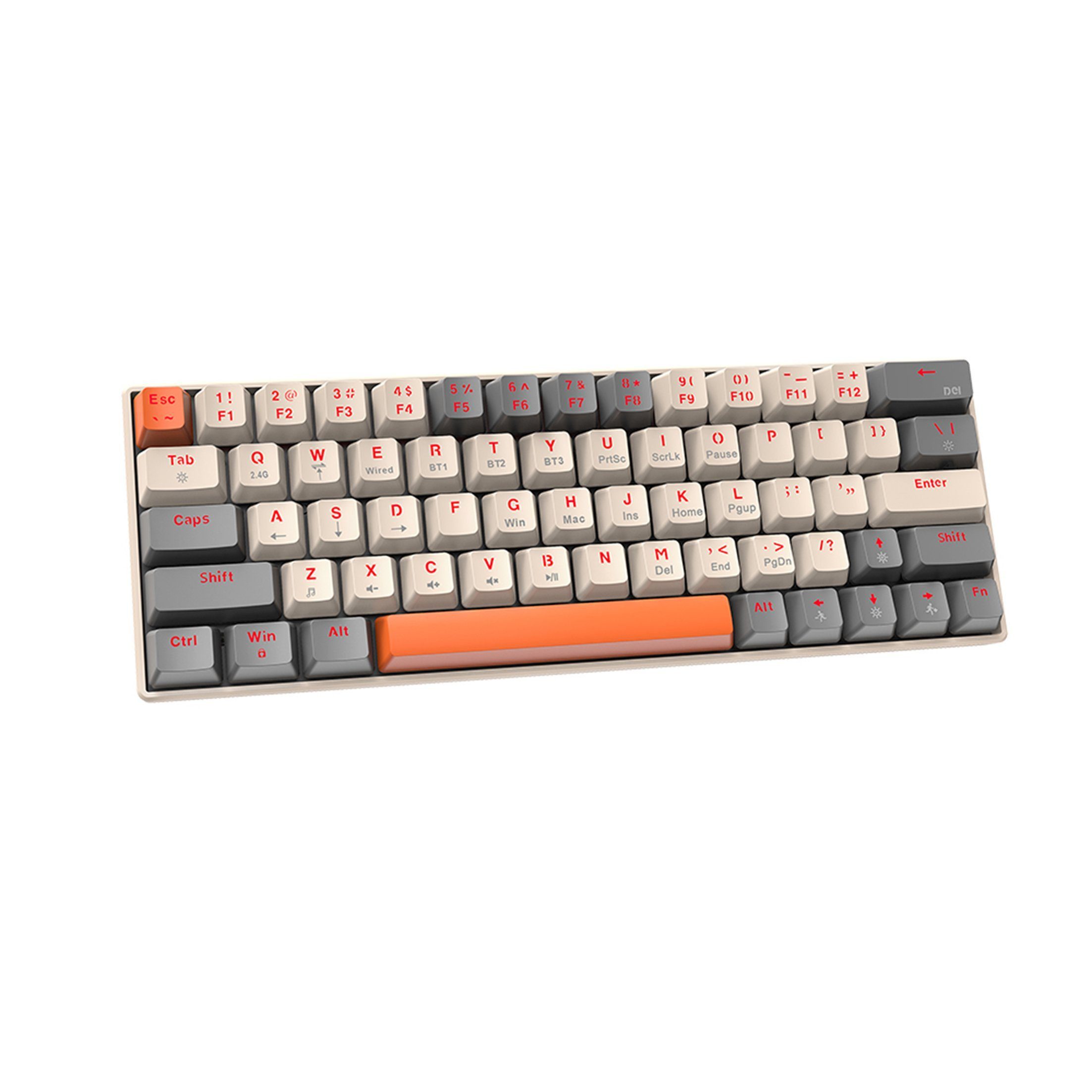 KINSI Mechanische Tastatur 63 Tasten - RGB LED Hintergrundbeleuchtung Gaming-Tastatur (Für PC & Laptop - Kompakt & Reaktionsschnell)