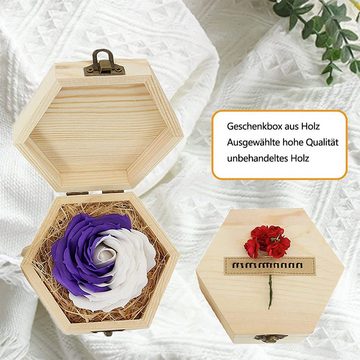 SOTOR Aufbewahrungsbox 2er-Pack Holzkiste Kleine mit Deckel,unfertige,Holzschmuckschatulle (2 St., Geburtstags-Hochzeits-Geschenkbox, 13 x 13 x 7 cm), Schatztruhe, Mini-Holz-Aufbewahrungsbox
