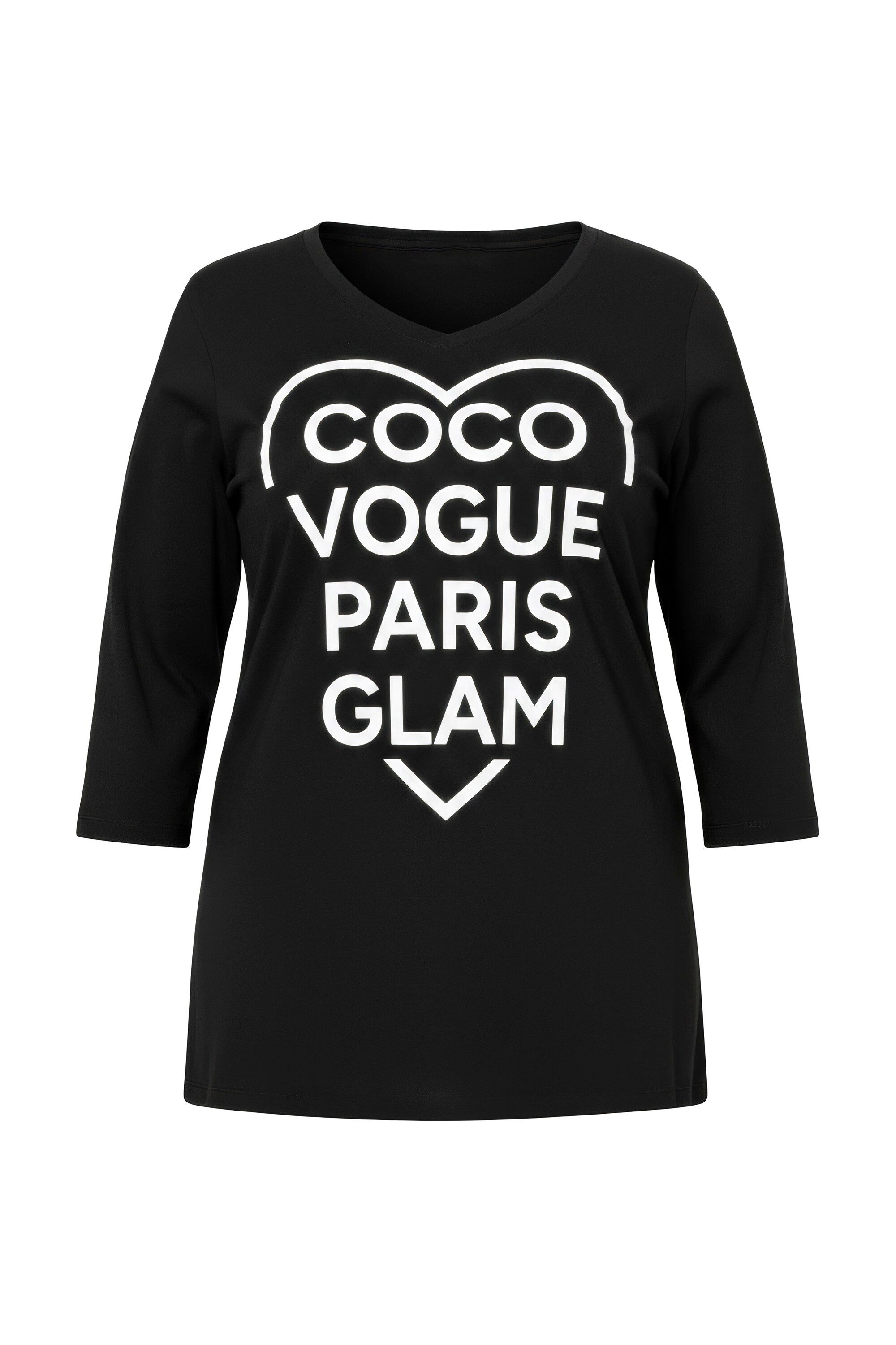 MIAMODA T-Shirt T-Shirt A-Linie Coco-Herz Motiv 3/4-Ärmel günstig online kaufen