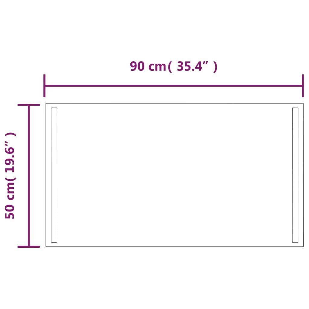 furnicato Wandspiegel LED-Badspiegel 50x90 cm