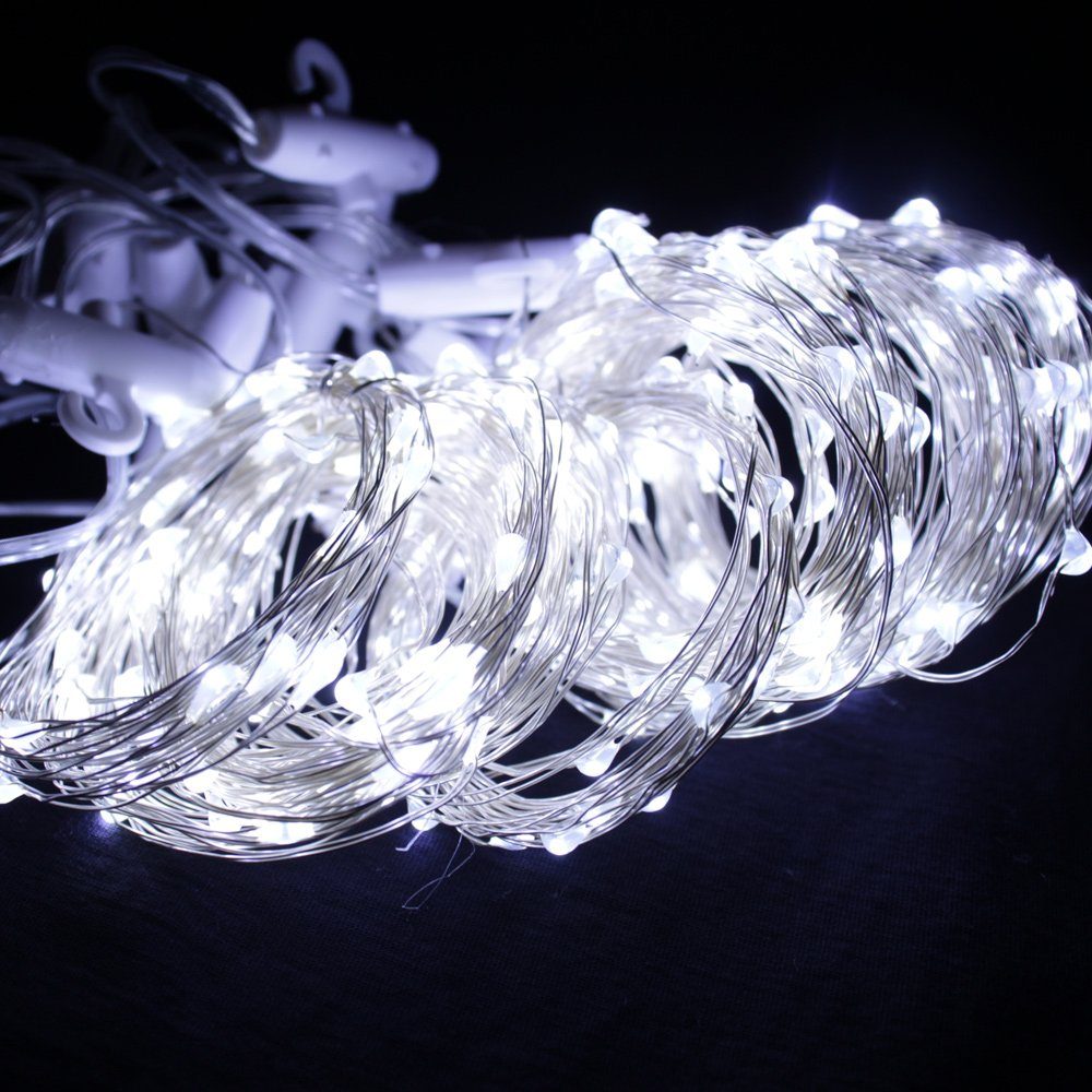 8 LED Weiß LED-Lichtervorhang 300 MUPOO lichterketten IP65 3M*3M Modi vorhang, USB Wasserdicht