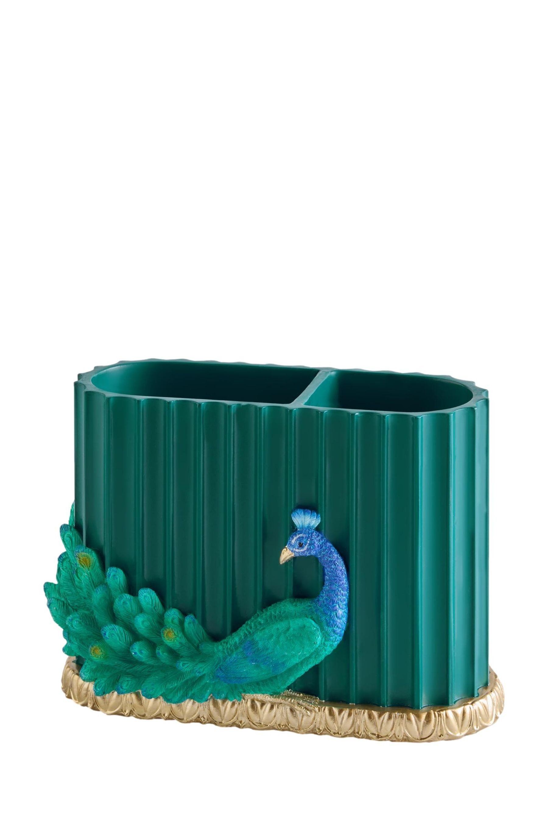 Next Zahnputzbecher Zahnbürstenbehälter, Pfau