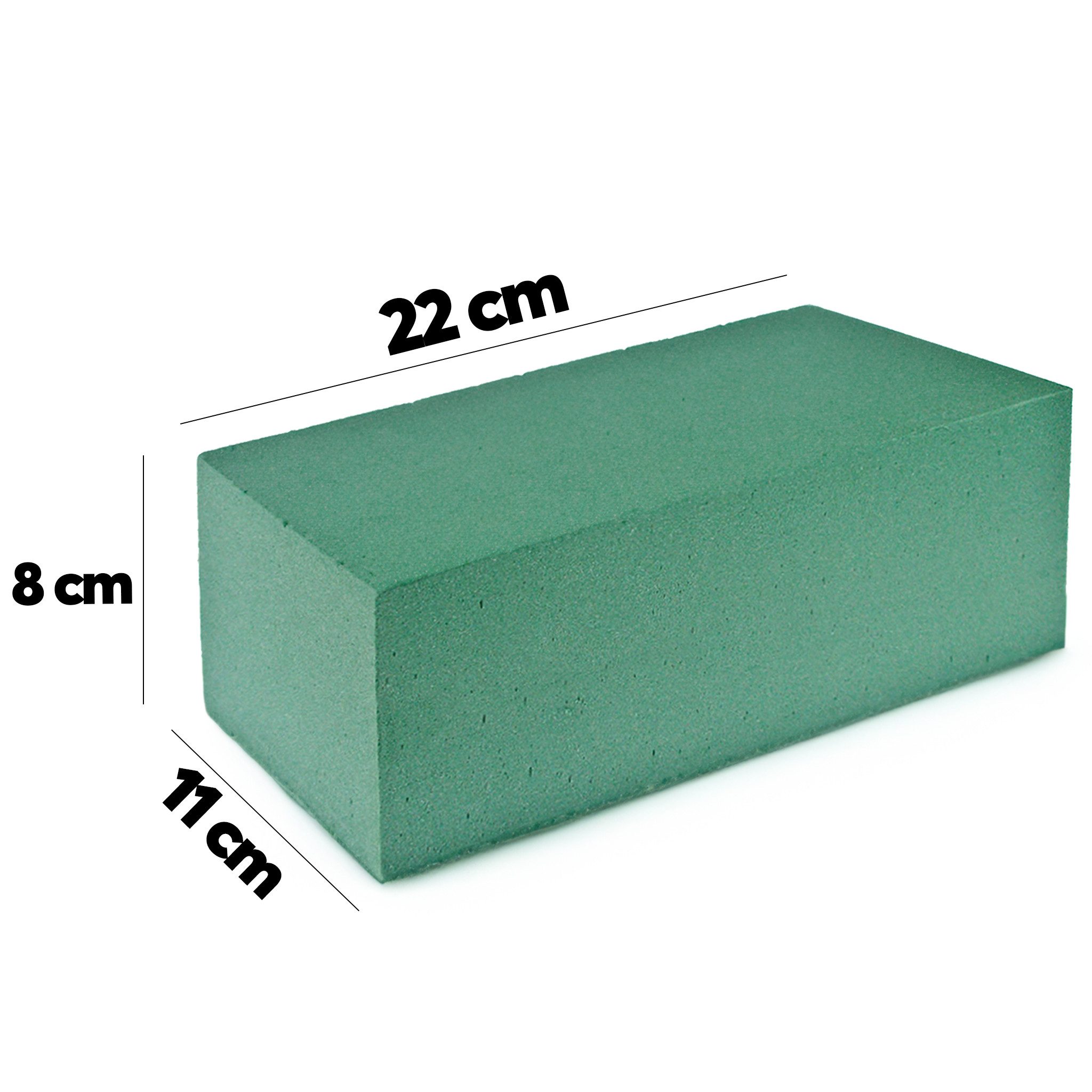 matches21 HOME & HOBBY Schaumgummi Blumen Steckmasse „nass“ für Frischblumen 4 Stk. grün, Steckschaum Ziegel für Blumen-Gestecke als Tisch-Deko Grab-Schmuck