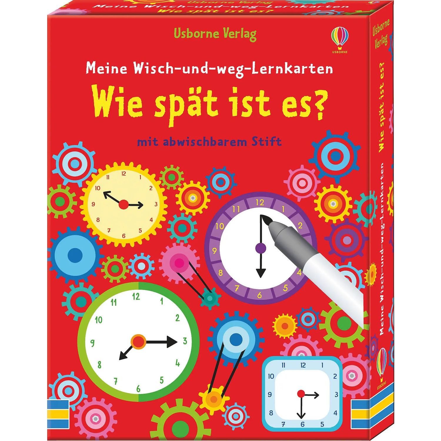 Usborne Verlag Spiel Meine Wisch-und-weg-Lernkarten: Wie spät ist es?