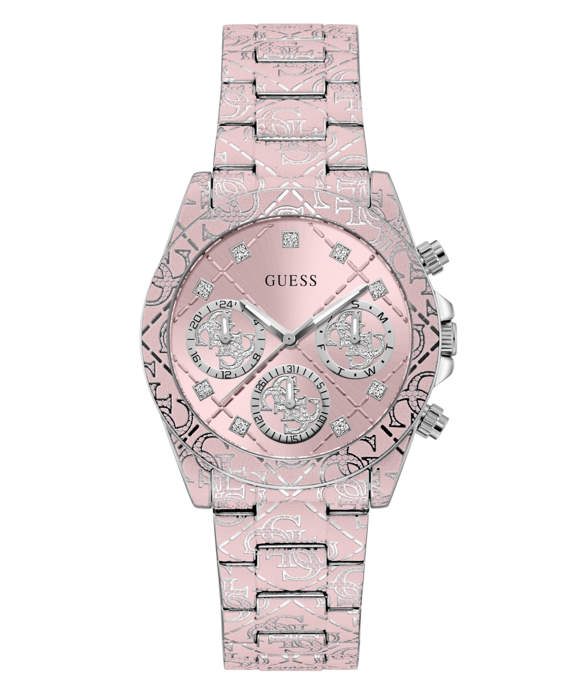 Guess Multifunktionsuhr GEMMA GW0986L1, Quarzuhr, Armbanduhr, Damenuhr, Edelstahlarmband, Datum