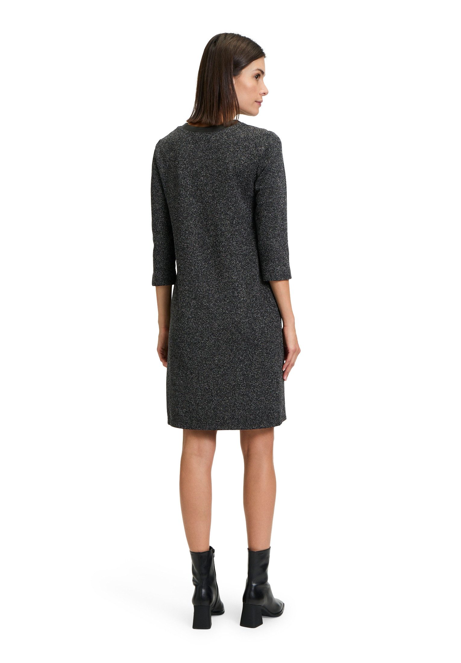 Vera Mont A-Linien-Kleid Damen mit V-Ausschnitt Materialmix