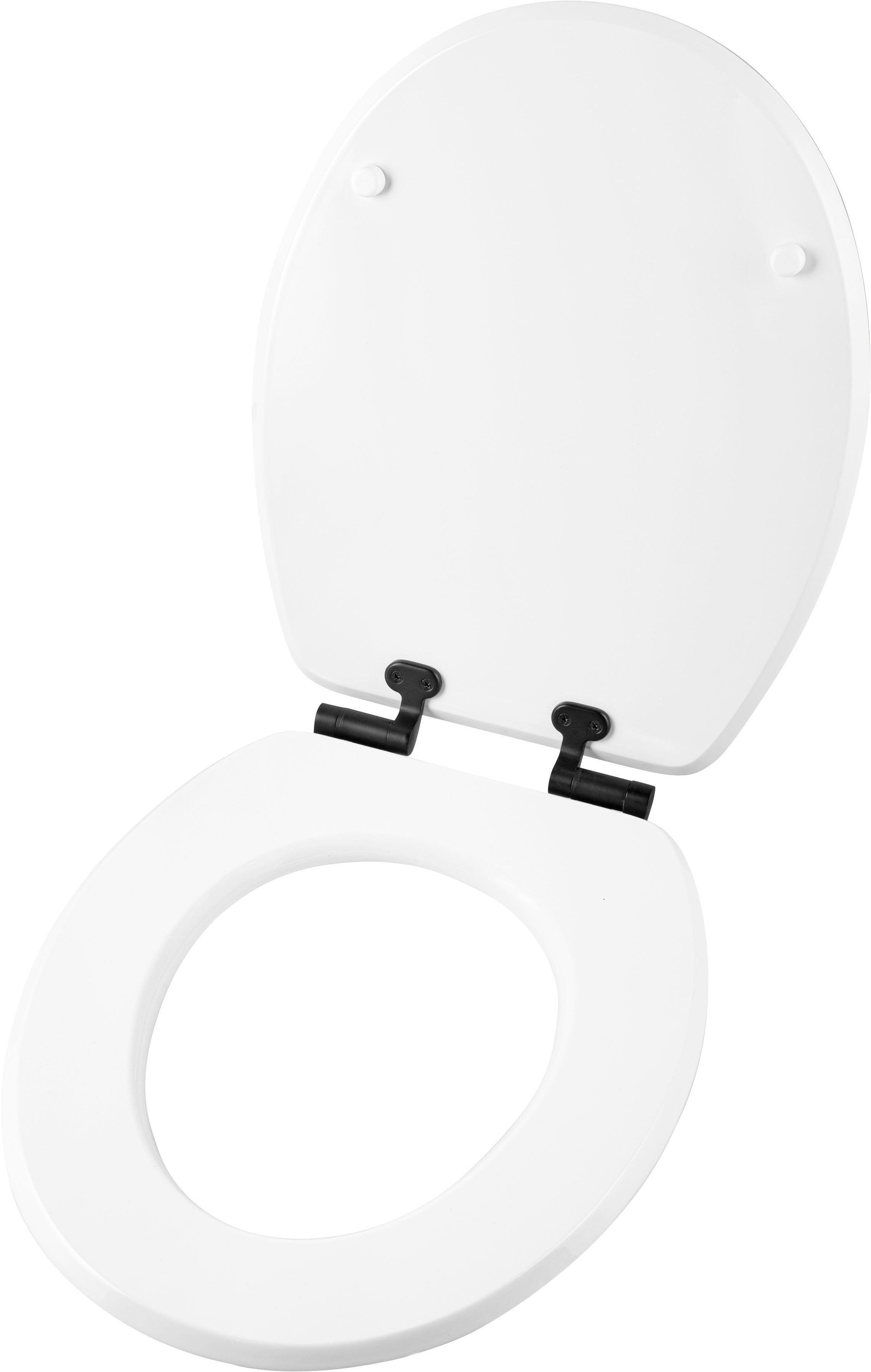 CORNAT WC-Sitz WHITE MATT STEEL, mit Absenkautomatik & Schnellbefestigung