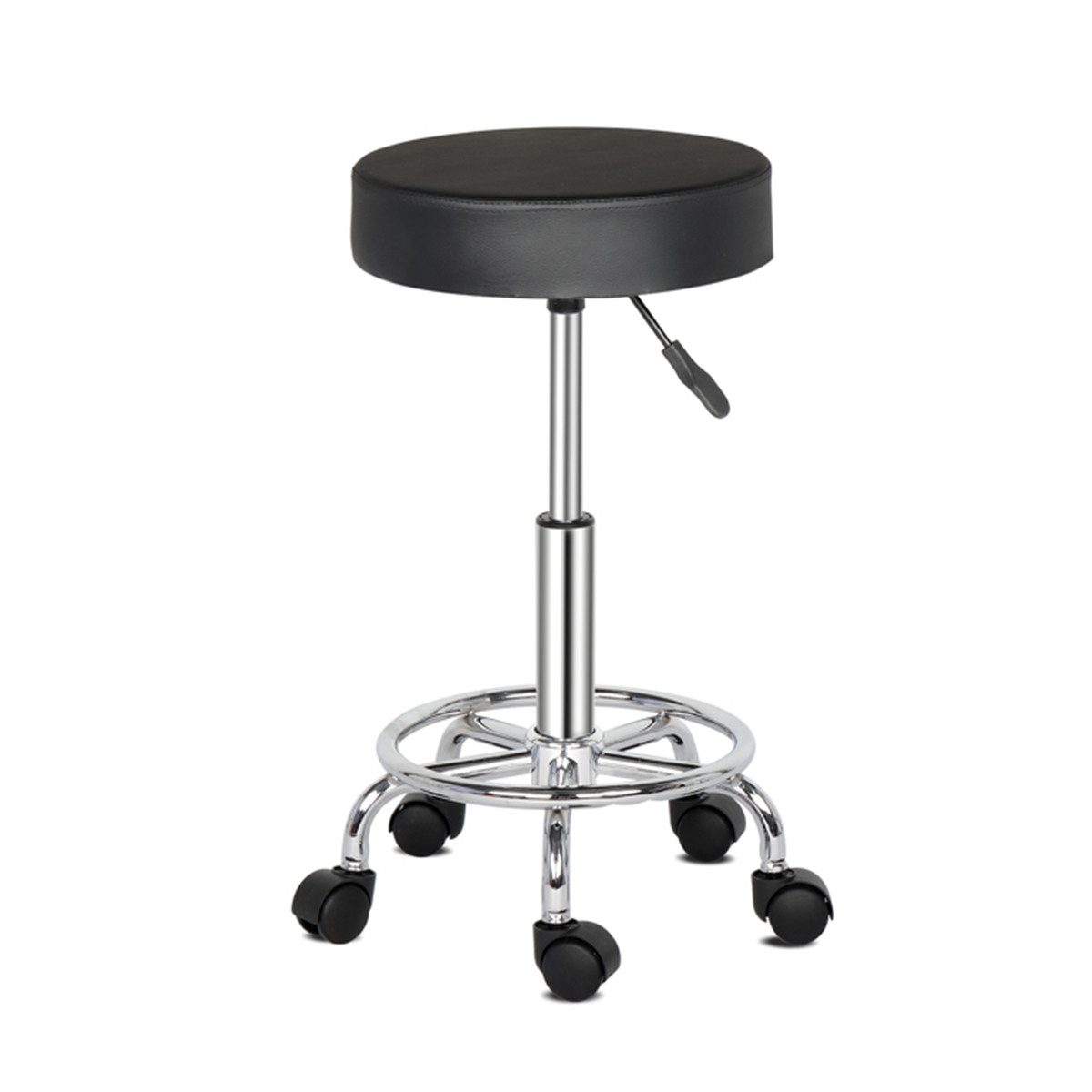 XDeer Hocker Drehhocker Runder Ha Ha Feet Drehbar Rollhocker, Bürohocker Schwarz
