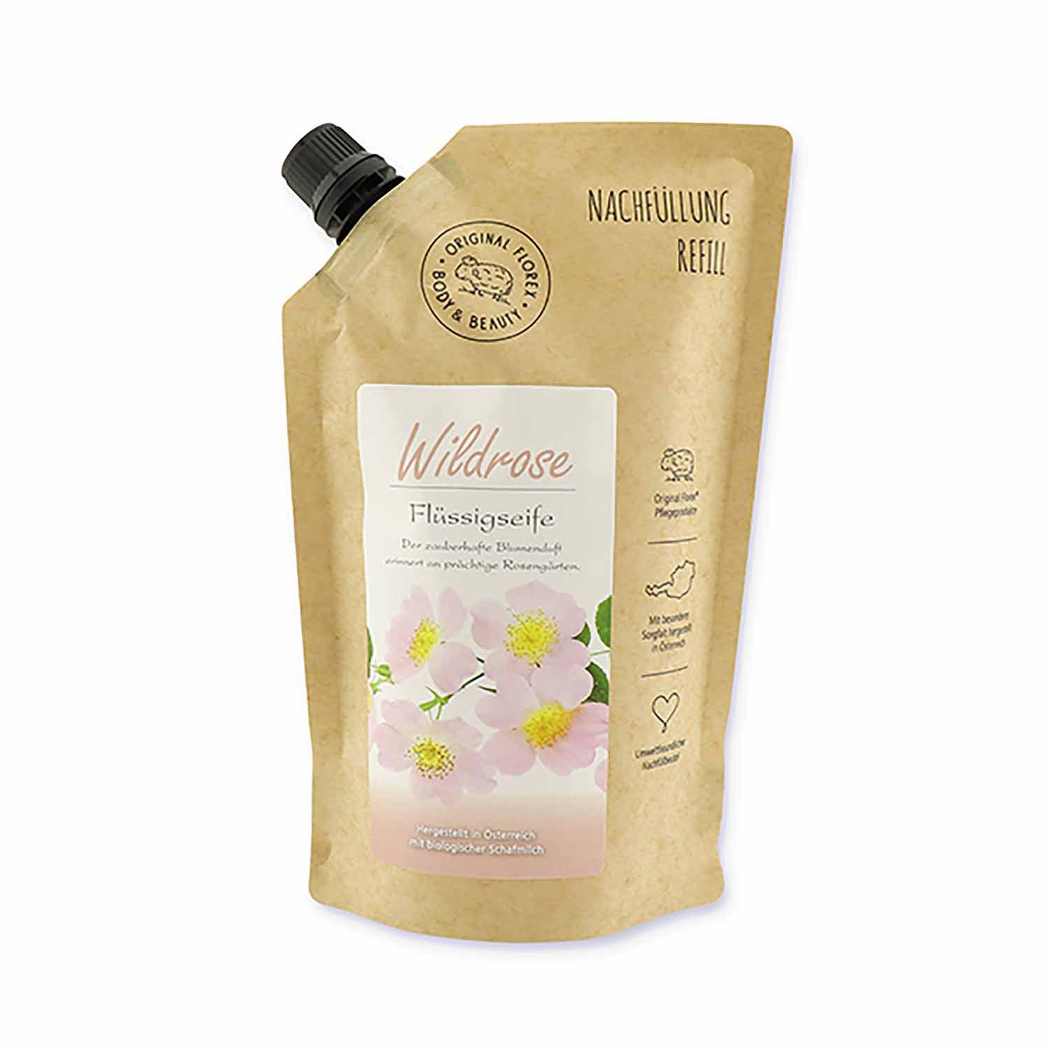 Gerlinde Hofer _ Florex GmbH Flüssigseife mit biologischer Schafmilch 500ml - Wildrose