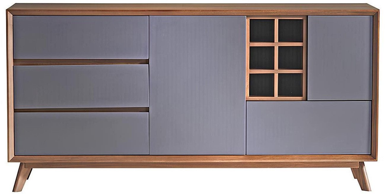 Xlmoebel Kombikommode Elegante Weinregal Kommode aus Holz mit geräumigen Fächern (Kommode, 1 St., Kommode), Hergestellt in Europa