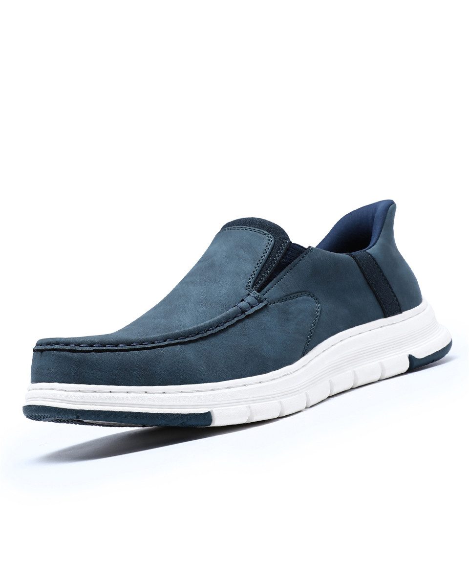 Allthemen Loafer Herren Loafer mit kontrastfarbenen Besätzen Bequeme Freizeitschuhe