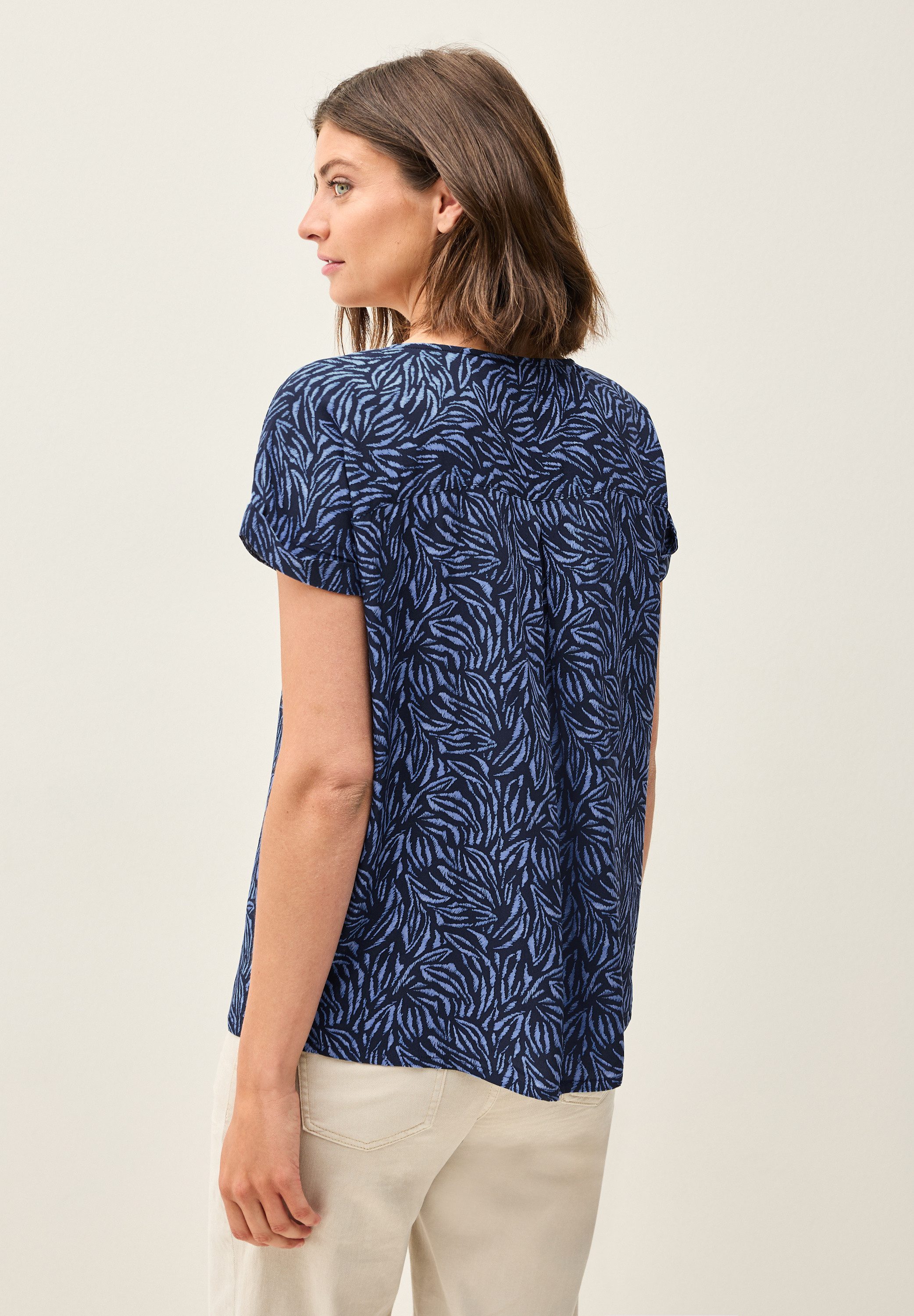 CECIL Kurzarmbluse mit All-Over Print günstig online kaufen