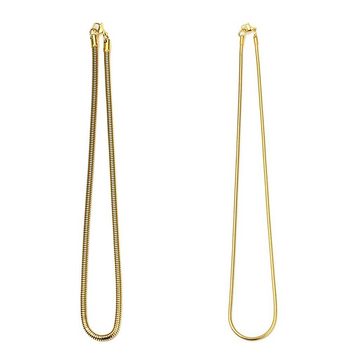 BUNGSA Goldkette Kette runde Schlangenglieder aus Edelstahl Unisex - erhältlich in 6 (1-tlg), Halskette Necklace