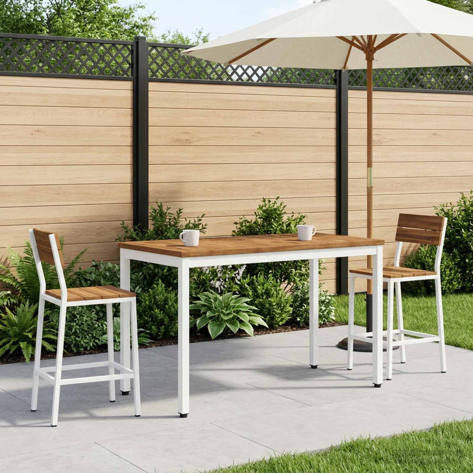 vidaXL Couchtisch Couchtisch Natürlich und Weiß 50 x 100,5 x 45 cm (1-St)