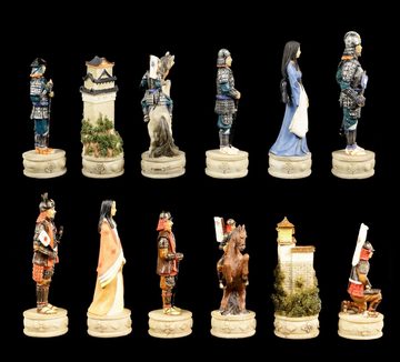 Figuren Shop GmbH Spiel, Schachfiguren Set - Samurai Krieger - Veronese Schach Figuren Strategiespiel