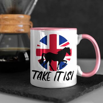 Trendation Tasse Lustige Island Pferd Tasse mit Spruch "Take It Isi" Geschenk für Isla