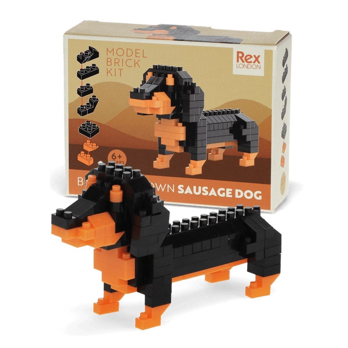 Rex London Miniatur Tier-Bausatz aus Mikro-Bausteinen für Kinder ab 6 Jahren Spielbausteine