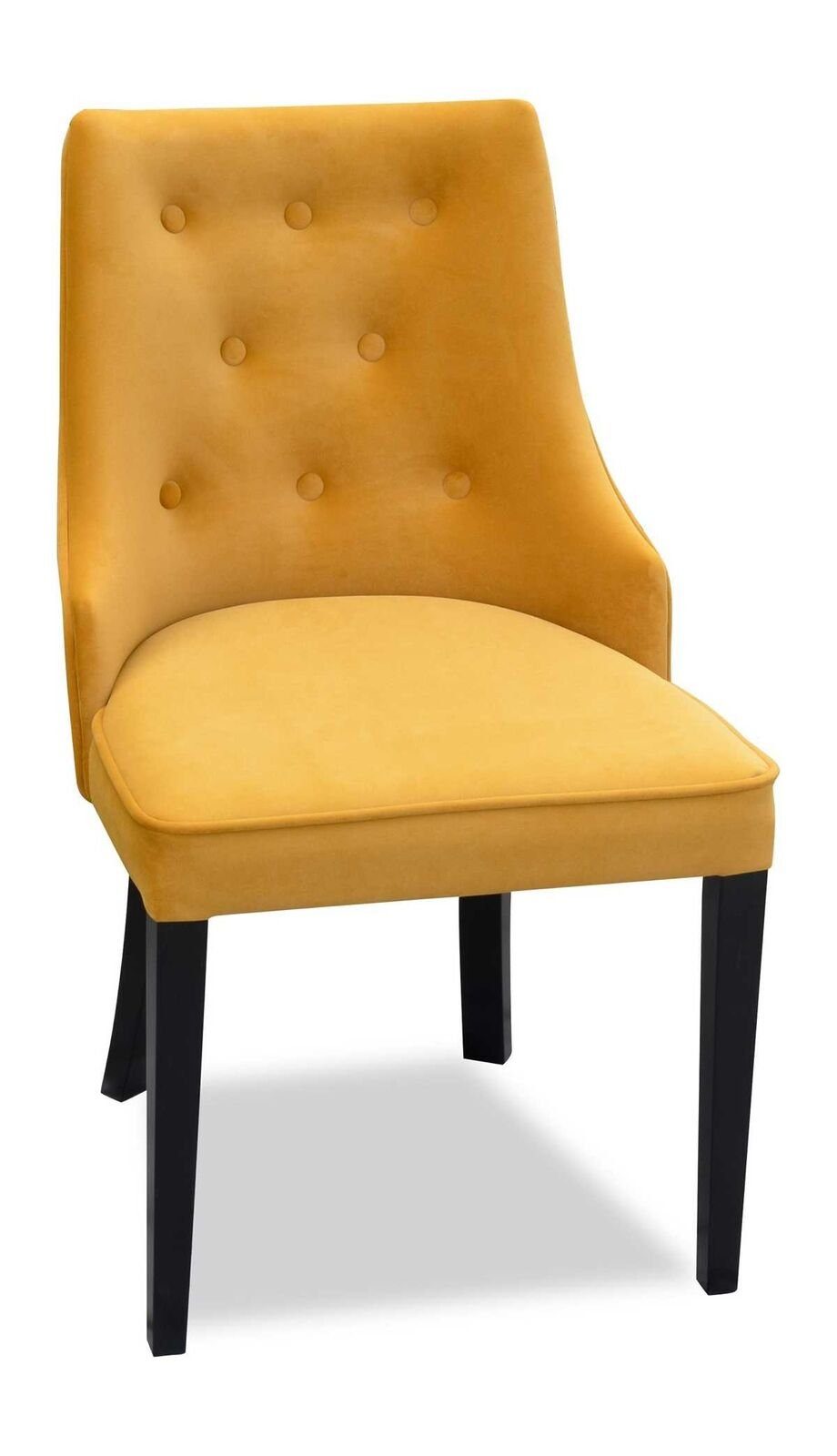 JVmoebel Stuhl Lehnstuhl Polsterstuhl ohne Armlehne Luxus Sessel Stuhl Wohnzimmer Neu (1 St) Gelb