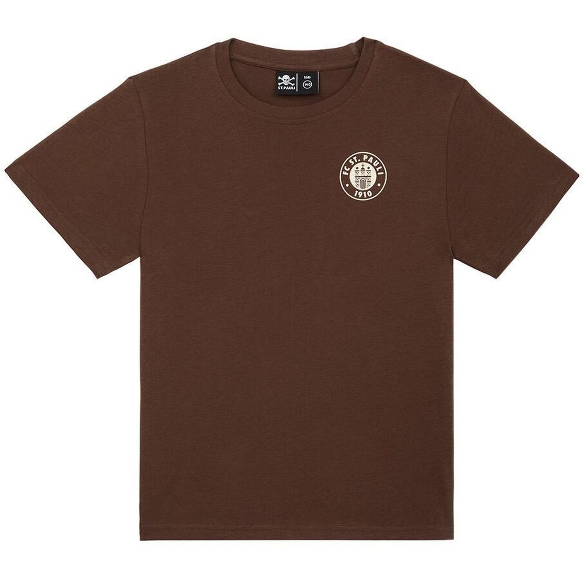 FC St. Pauli T-Shirt FC St. Pauli - Kinder T-Shirt "Logo braun/off white"