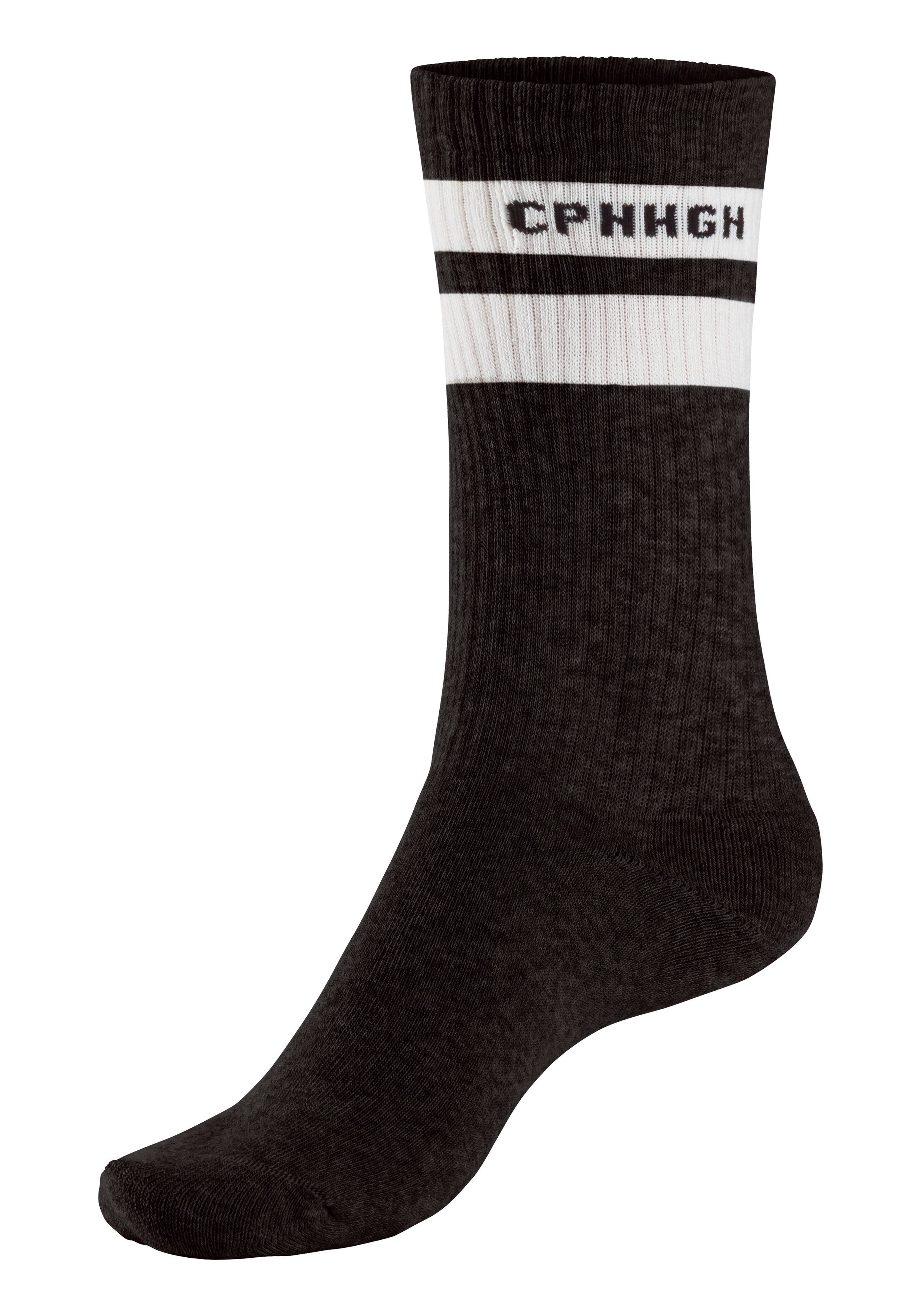 Copenhagen Studios Tennissocken (Packung, 3-Paar) mit Streifendesign und Vollfrottee