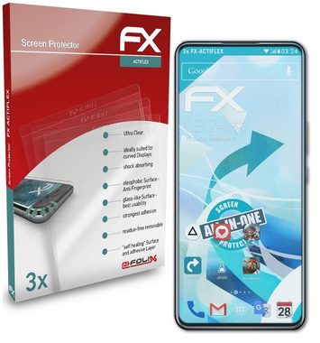 atFoliX Schutzfolie Displayschutzfolie für ZTE Axon 30 5G, (3 Folien), Ultraklar und flexibel