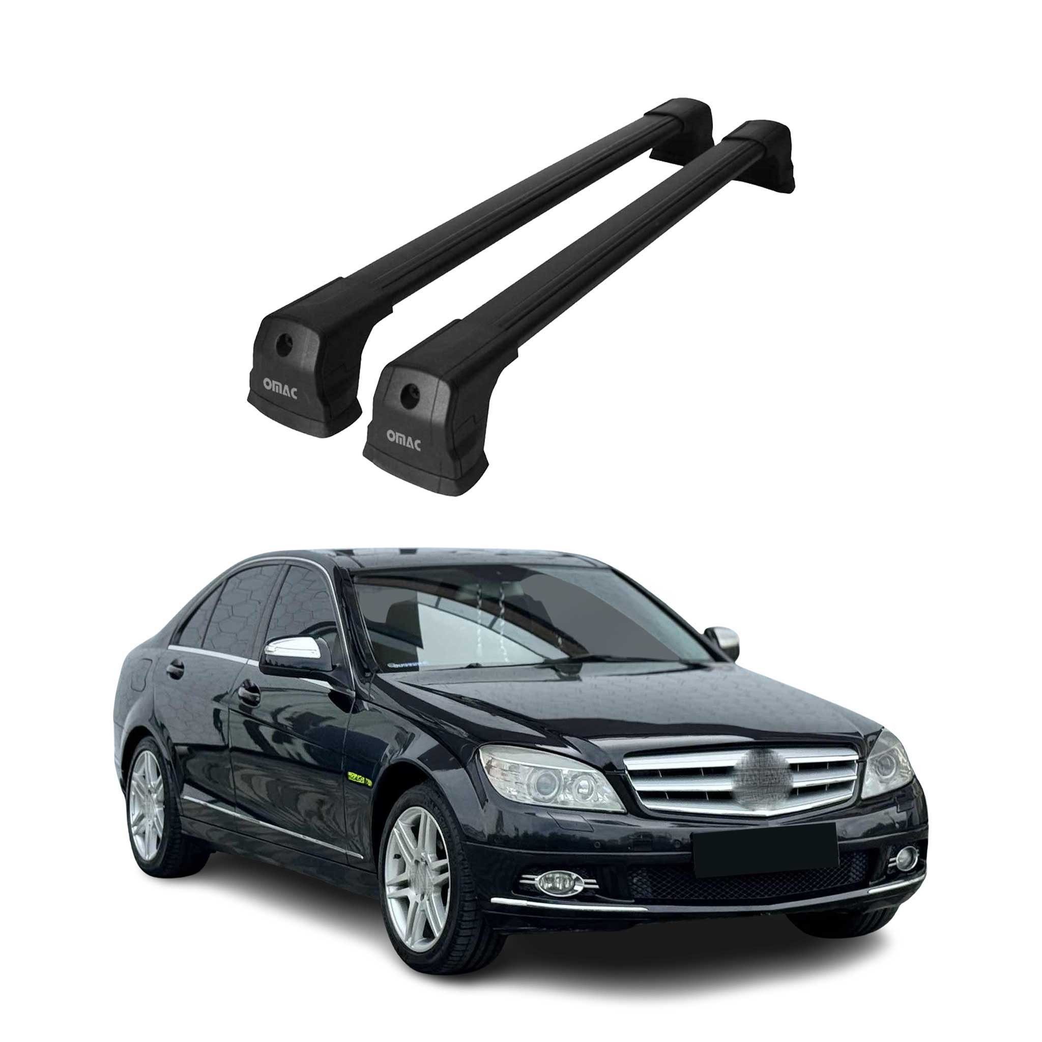 OMAC Dachträger für Mercedes Citan 2013-2021 Schwarz Aluminium 2 tlg (2-St), Wasserbeständig,Abnehmbar,Multifunktional,Schwerbeanspruchbar