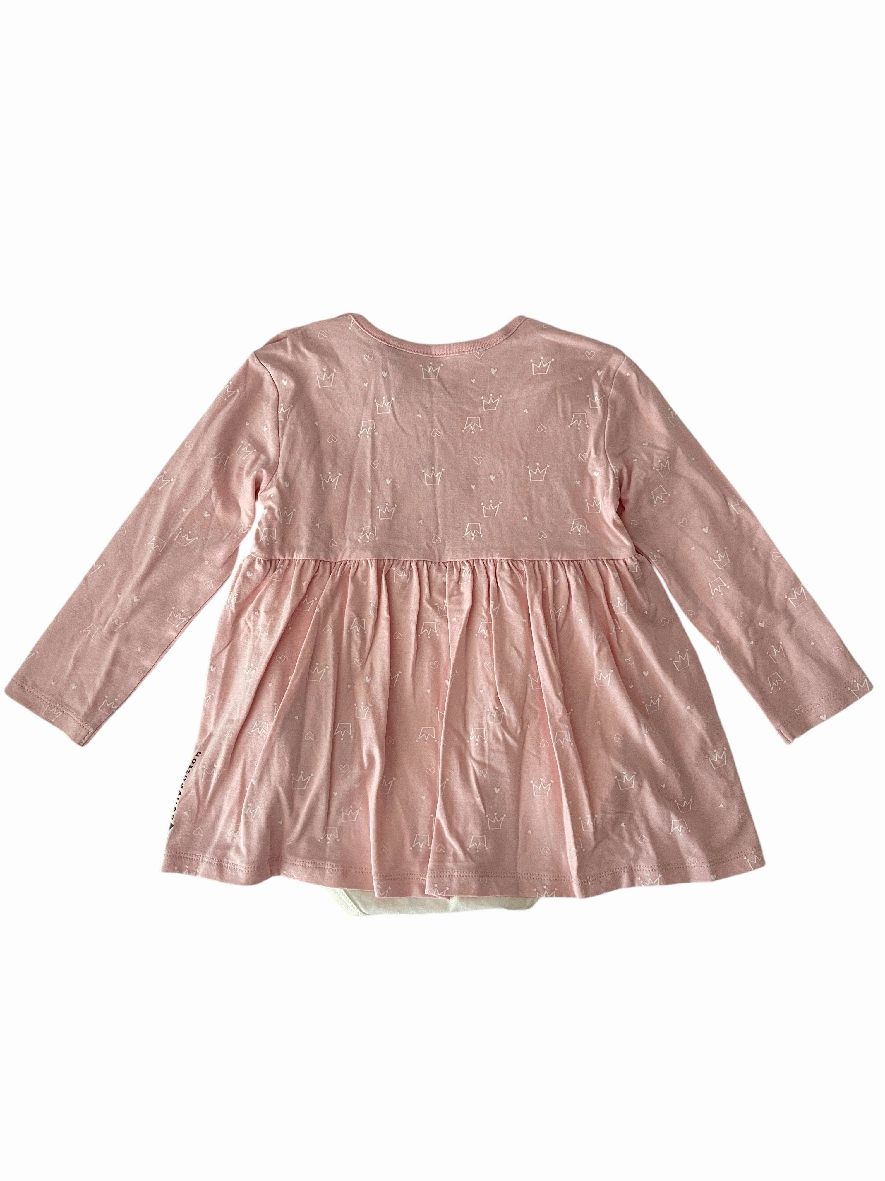 Bellybutton Blusenbody Newborn Girls (1-tlg) Bellybutton Baby Kleid-Body mit Kronen-Print Kollektion Newborn Girls