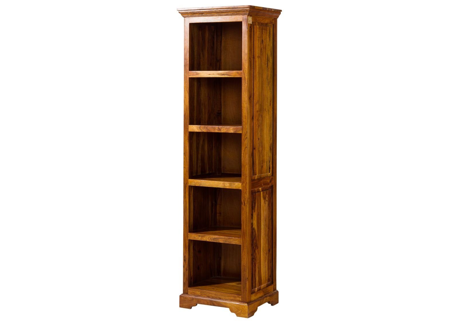 Massivmoebel24 Bücherregal OXFORD, 1-tlg., Regal Akazie 54x44x195 honig lackiert OXFORD #0441