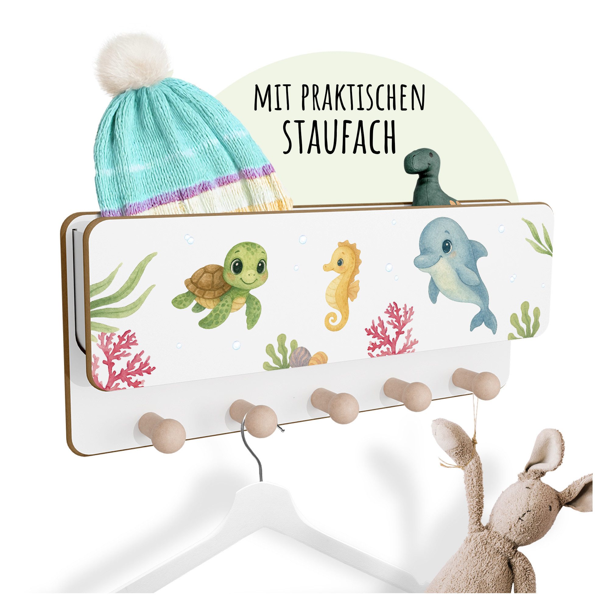 Holzura Kinderregal Kindergarderobe aus Holz mit günstig online kaufen