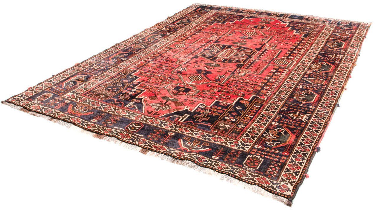 Wollteppich Shiraz Medaillon Rosso 300 x 220 cm, morgenland, rechteckig, Höhe: 10 mm, Unikat mit Zertifikat | Kurzflor-Teppiche