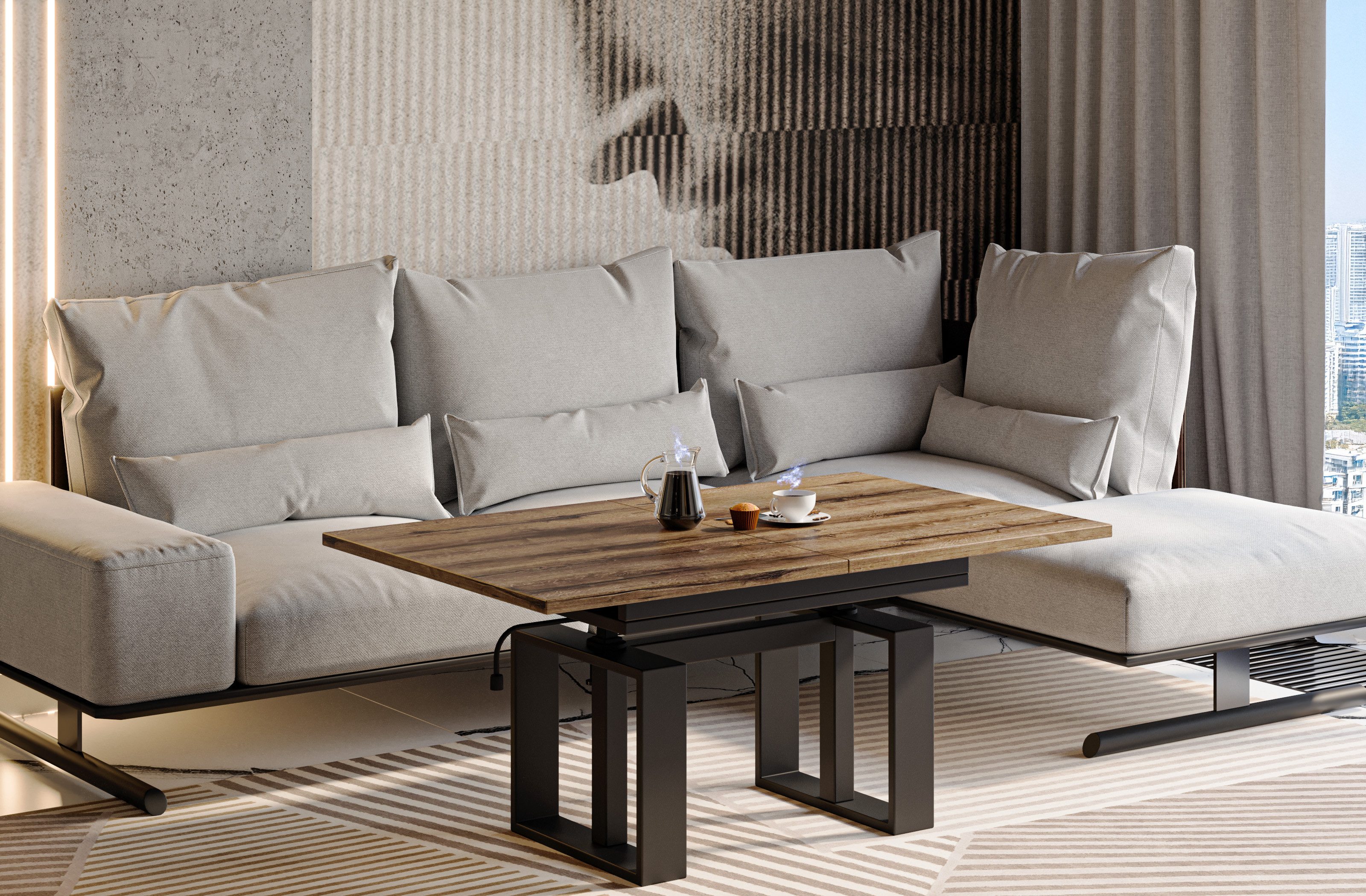 Endo-Moebel Couchtisch Empoli - ausziehbar 110-170cm günstig online kaufen