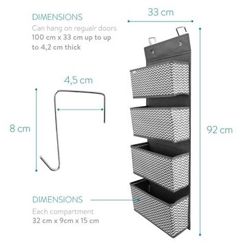 Navaris Hängeregal Hängeorganizer mit 4 Fächern - für jede Tür geeignet, 1-tlg.