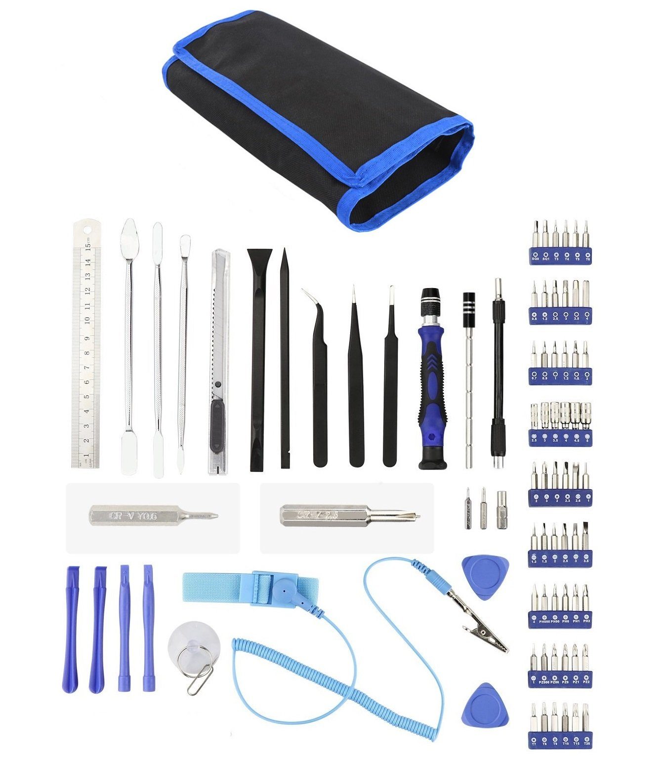 BAYLI Werkzeugkoffer 80 Teiliges Handy Reparatur Werkzeugset, Feinmechaniker Schraubendreh