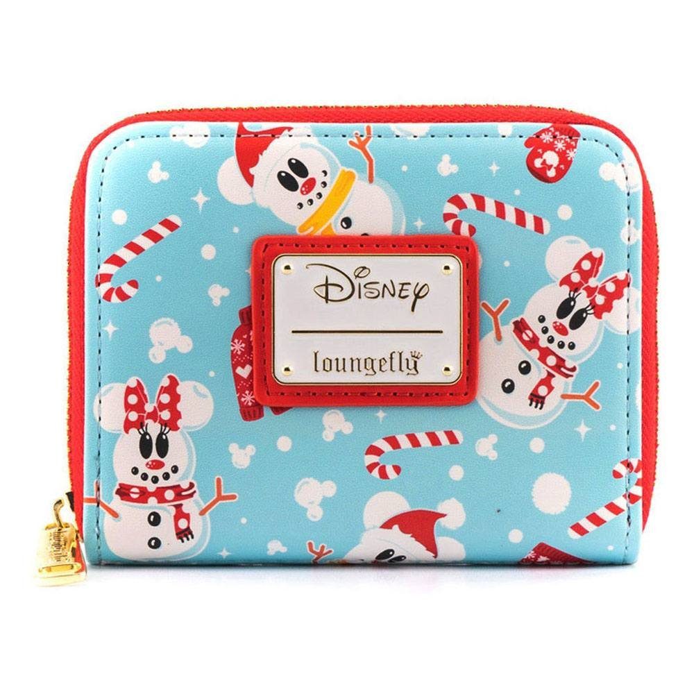 Loungefly Geldbörse Disney by Loungefly Geldbeutel Snowman Minnie & Mickey AOP (1-tlg)