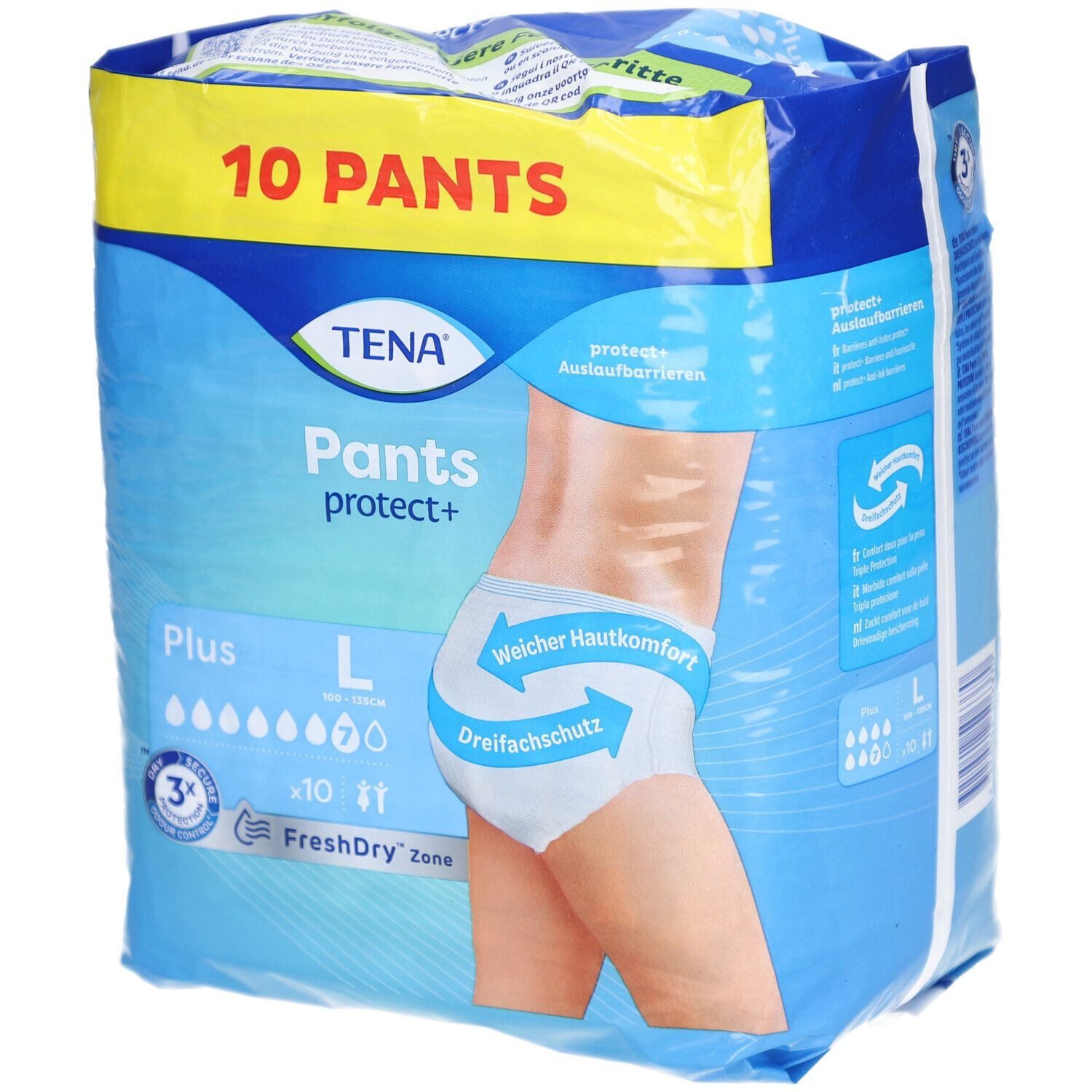 TENA Windeln TENA Inkontinenzhosen Pants protect+ Plus L