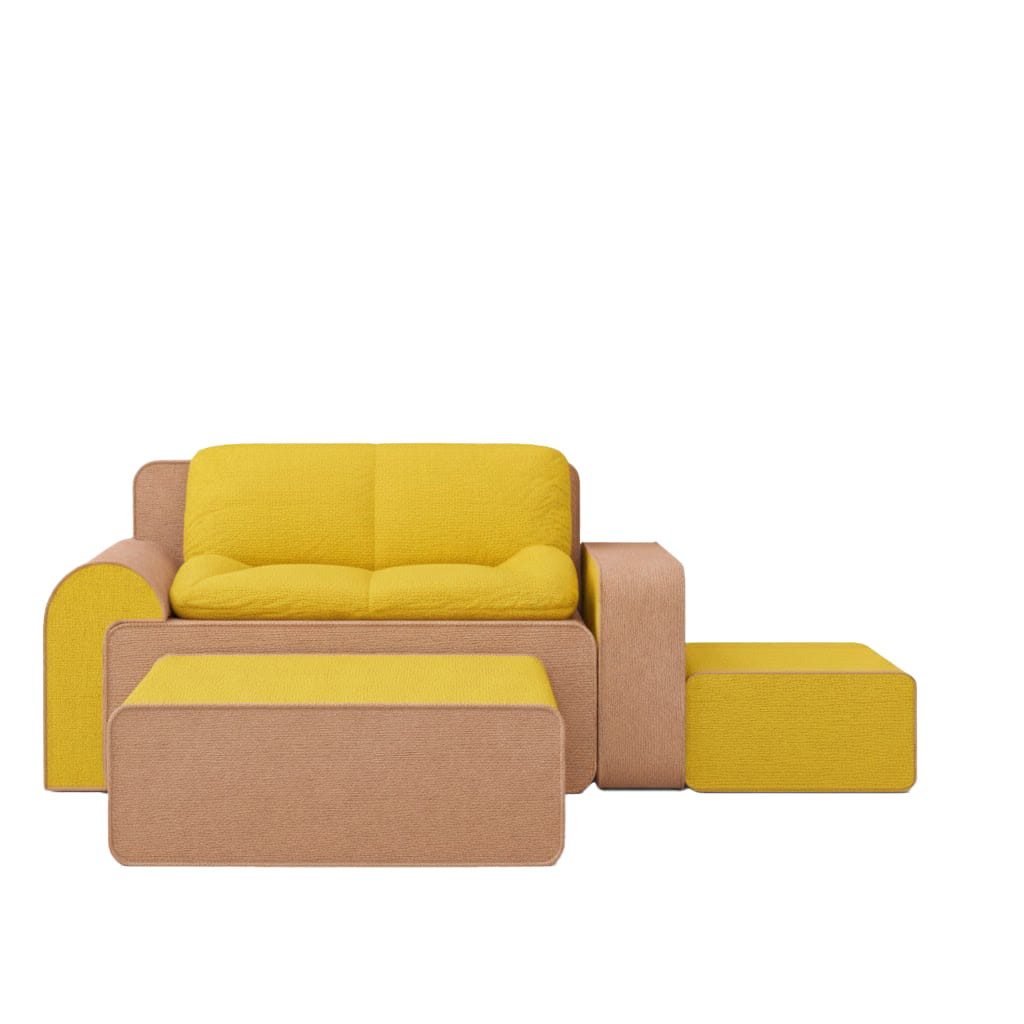 PillowPalette Big-Sofa Sofa für Kinder und Eltern 287 cm