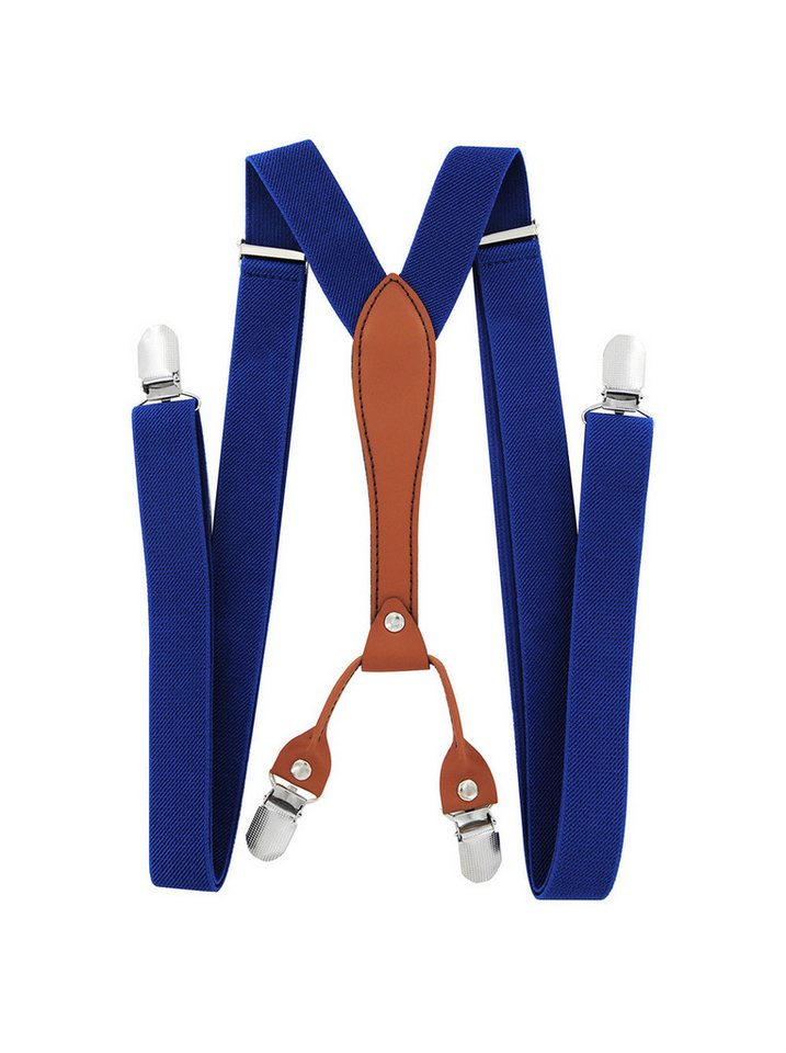 axy Hosenträger Herren Hosenträger 4 Stabile Clips X-Form 2,5cm Breit verstellbar und elastisch 120cm Lang