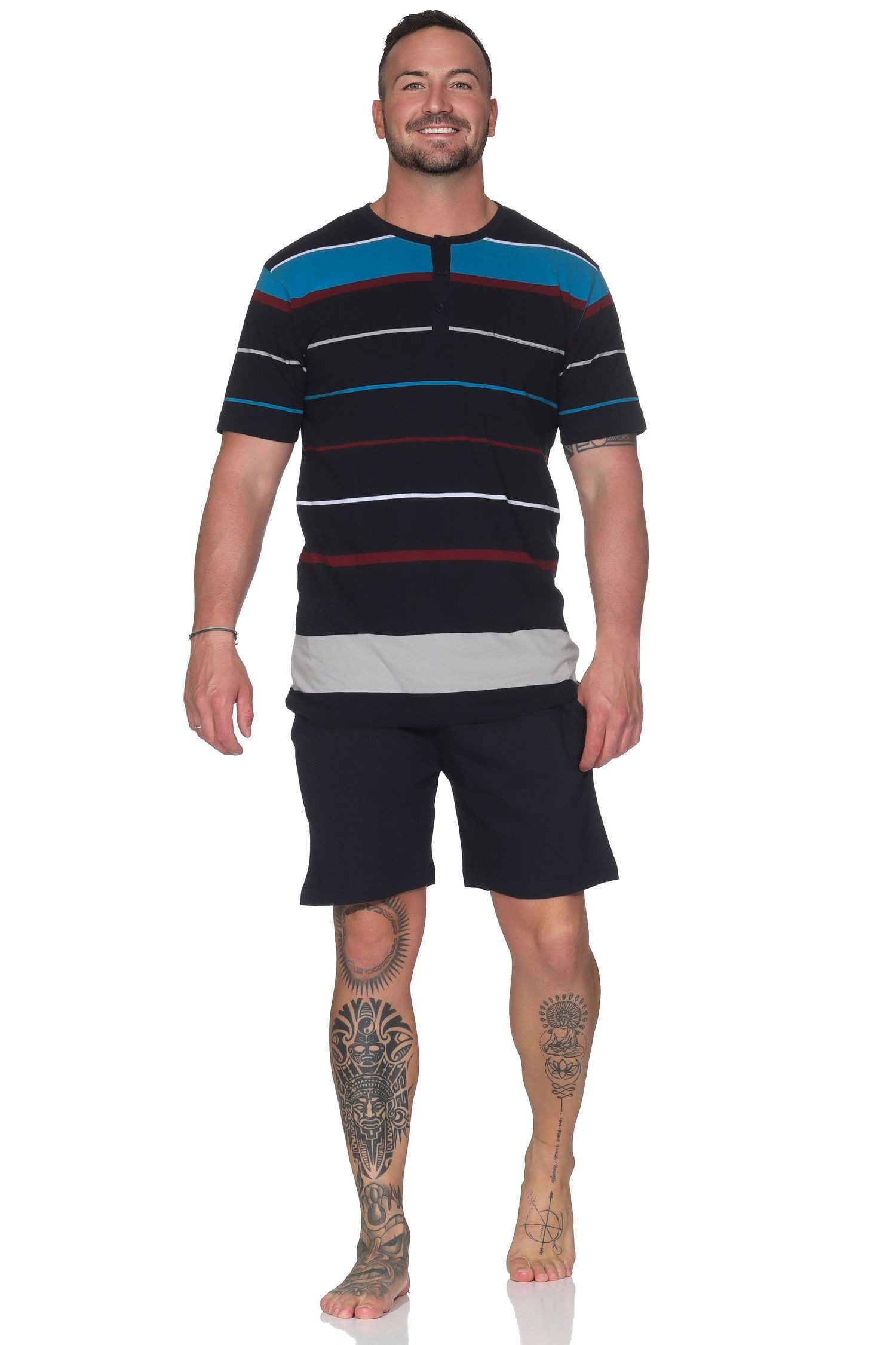 Normann Pyjama Normann Herren kurzarm Schlafanzug günstig online kaufen