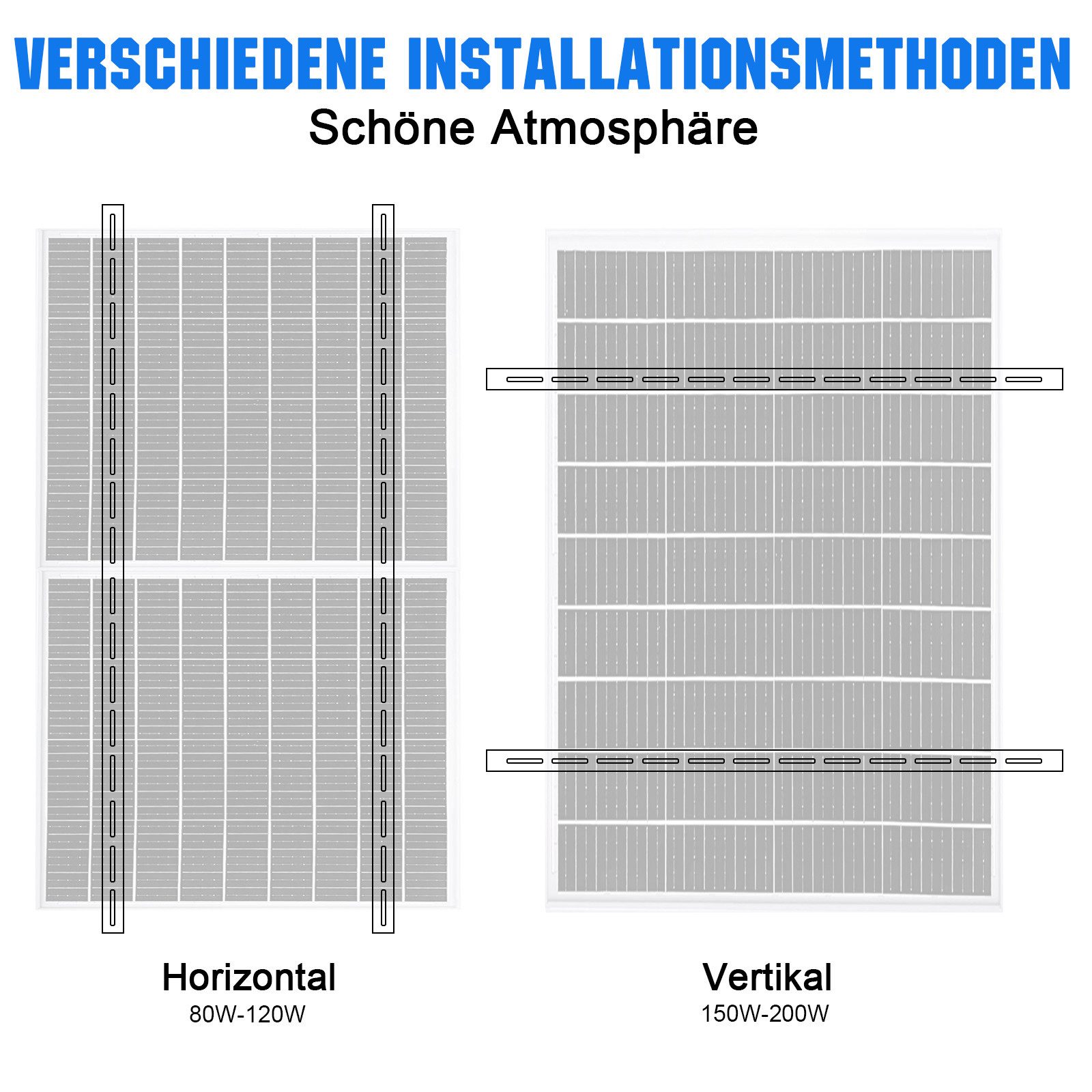 GLIESE Balkonkraftwerk 118 cm Solarmodul-Halterung, 0% Mehrwertsteuersatz, (2 Sets Solarmodulhalterungen und Montagezubehör (ohne Solarmodule) – Bild 5 von 5