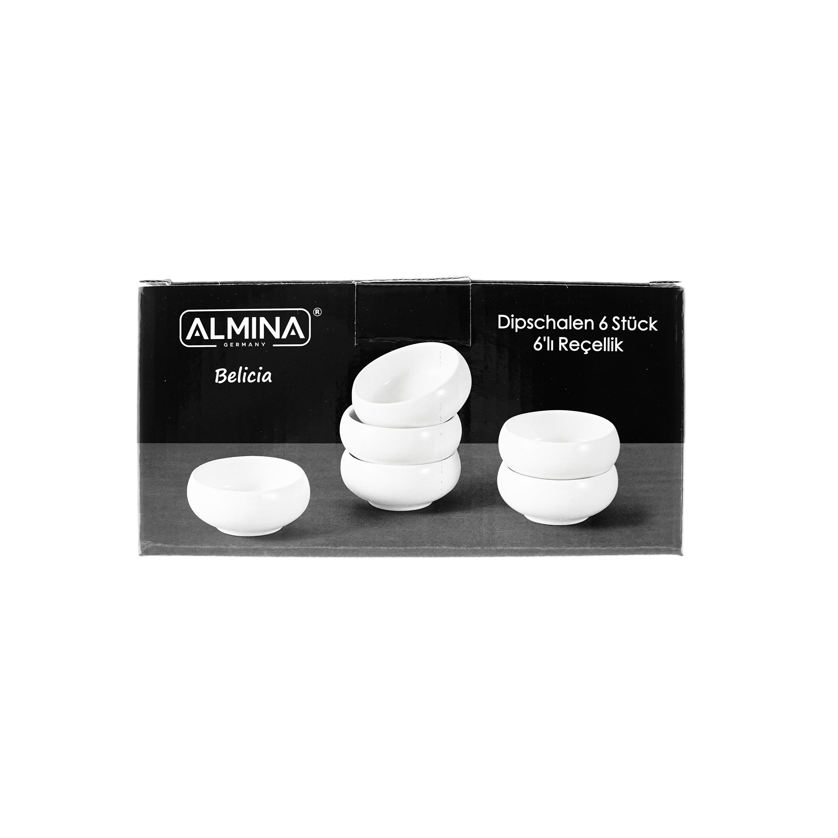 Almina Schale Belicia 6 teiliges Schalen-Set Dipschalen aus Porzellan – Bild 4 von 4
