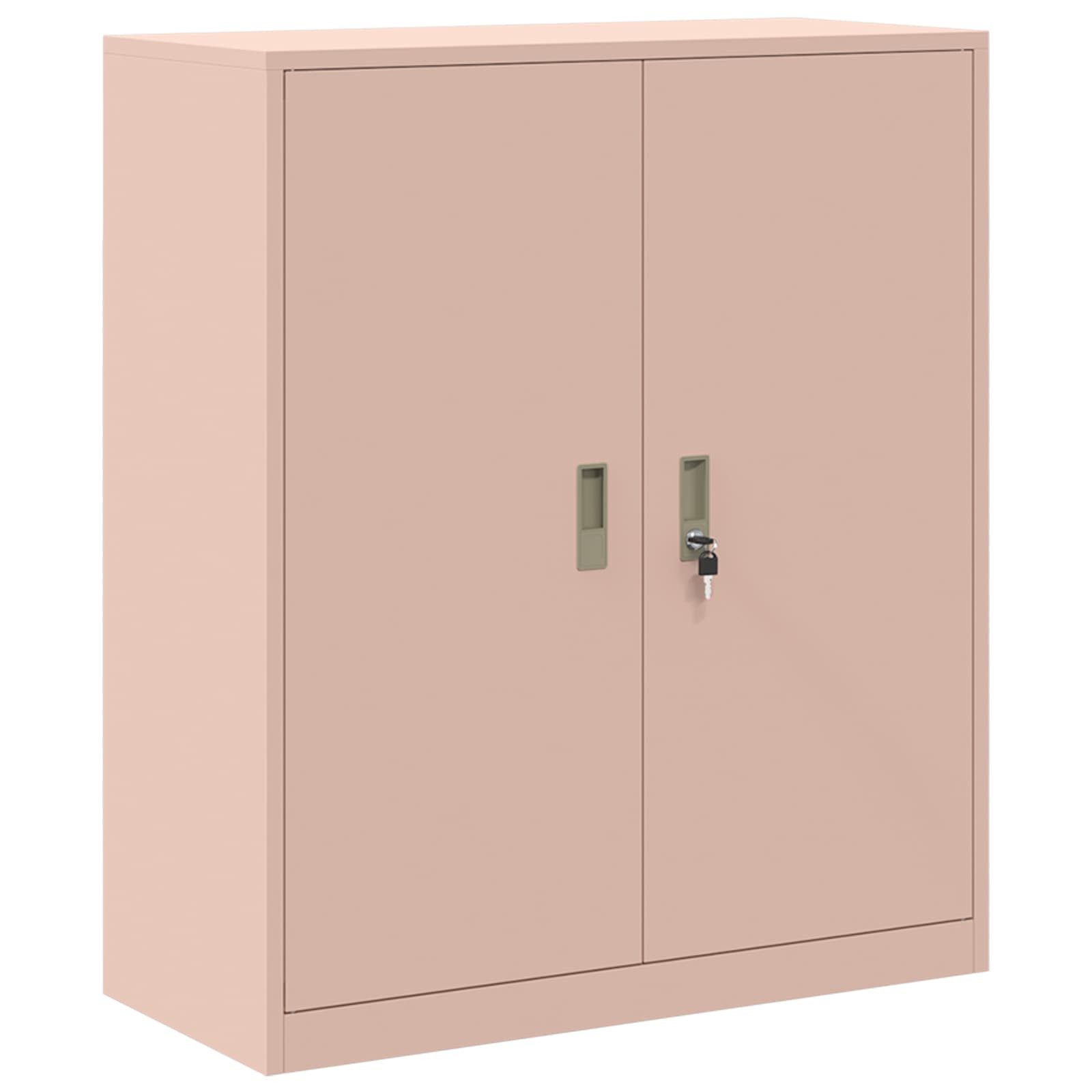 vidaXL Aktenschrank Aufbewahrungsschrank Rosa 90 x 40 x 105 cm Stahl (1-St)