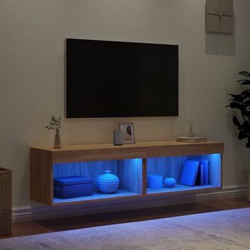 vidaXL TV-Schrank TV-Schränke mit LED-Leuchten 2 Stk Sonoma-Eiche 60x30x30 cm