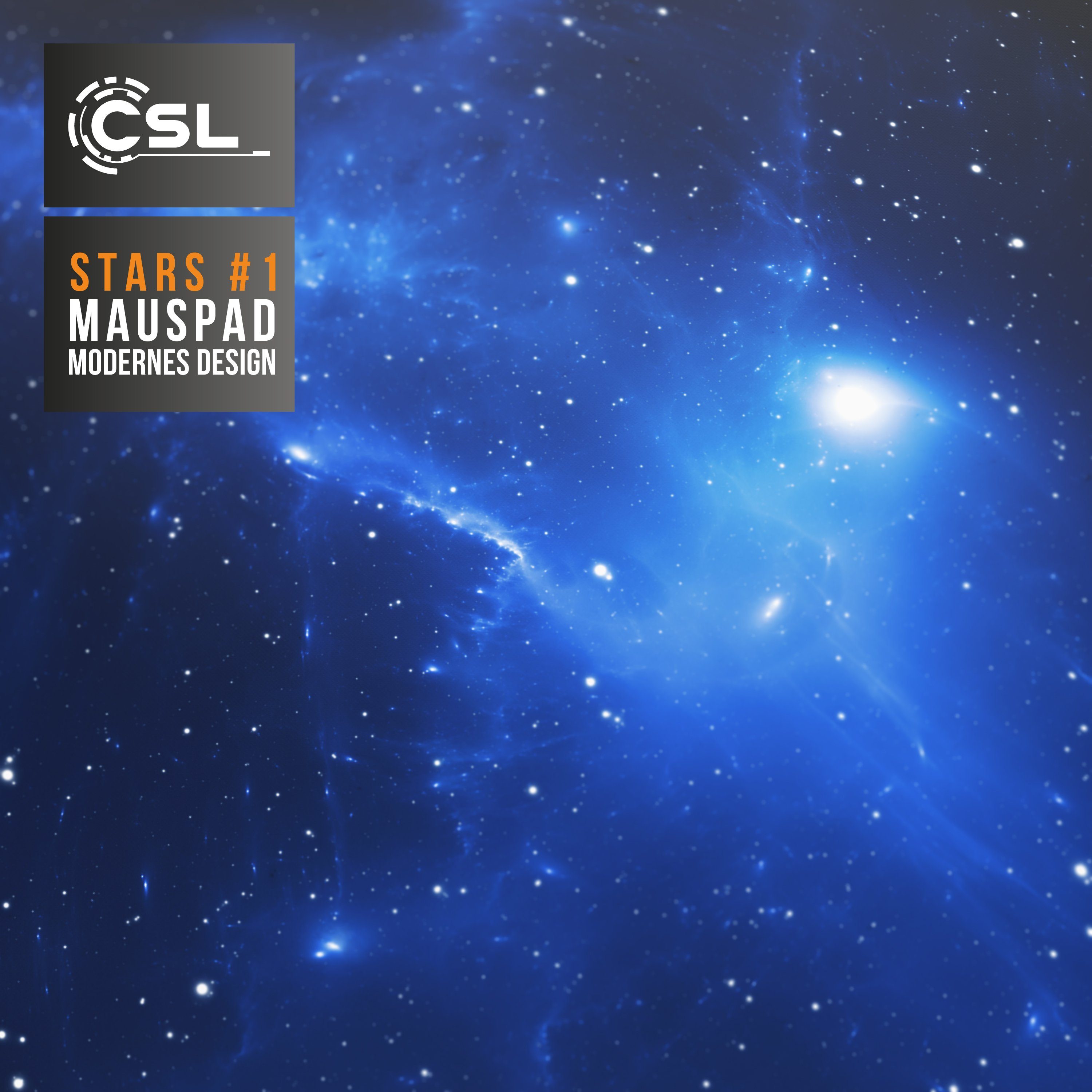 CSL Gaming Mauspad XXL Speed Mousepad 900 x 400 x 3 mm, große Tischunterlage (1-St), rutschfest, abwaschbar, Geschwindigkeit & Präzision, Stars Design – Bild 2 von 5
