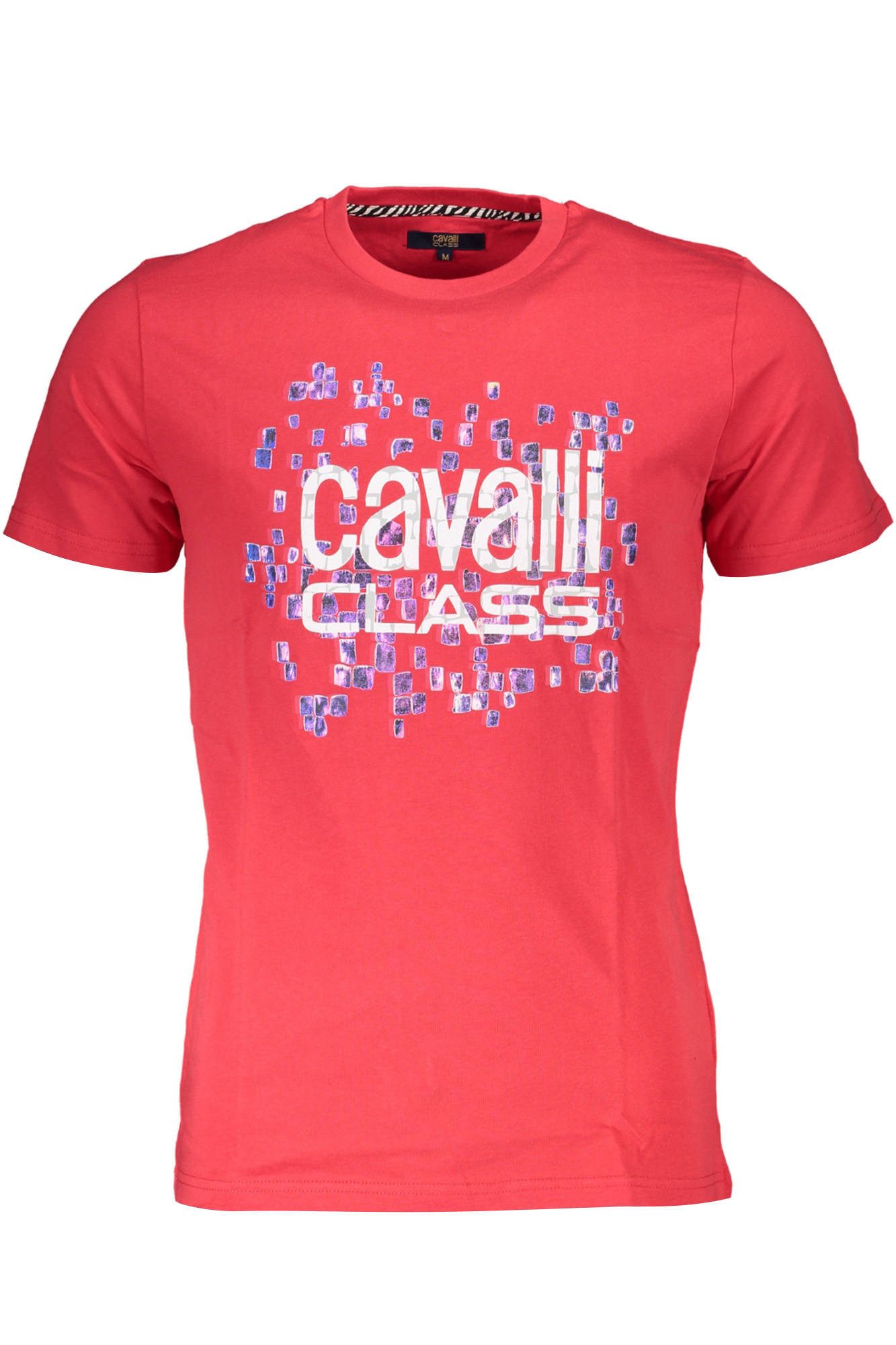 Cavalli Class T-Shirt Exklusives Herren T-Shirt in Rot mit Rundhals und