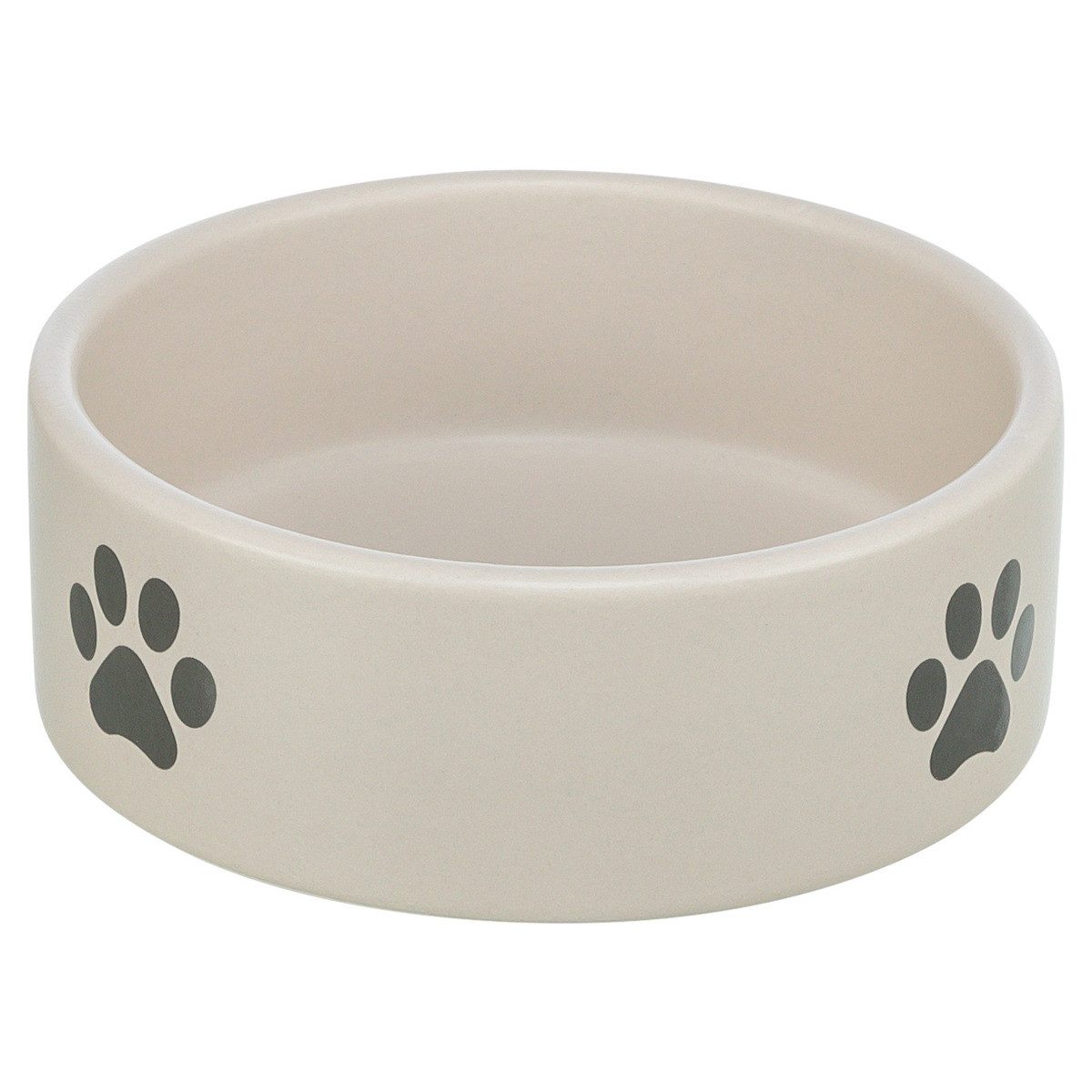 TRIXIE Futternapf Keramiknapf mit Pfoten hellgrau/grau